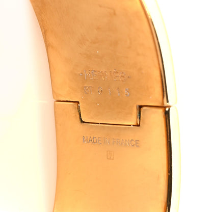 Hermes Enamel Wide Clic Clac H Bracelet PM White 4 of 4