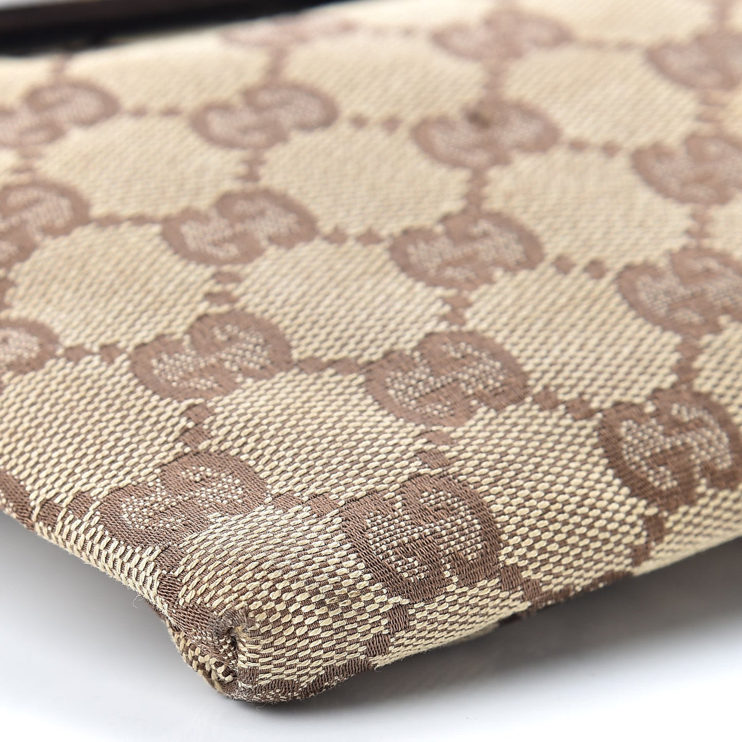 GG Monogram Double Pocket Belt Bag Dark Brown
