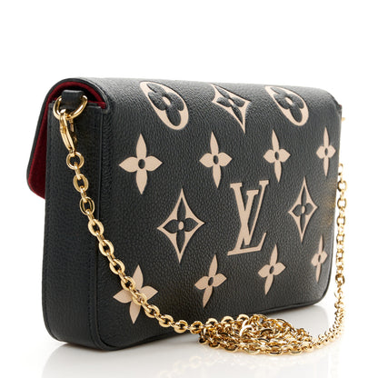 Louis Vuitton Empreinte Monogram Giant Felicie Pochette Black Beige 4 of 15