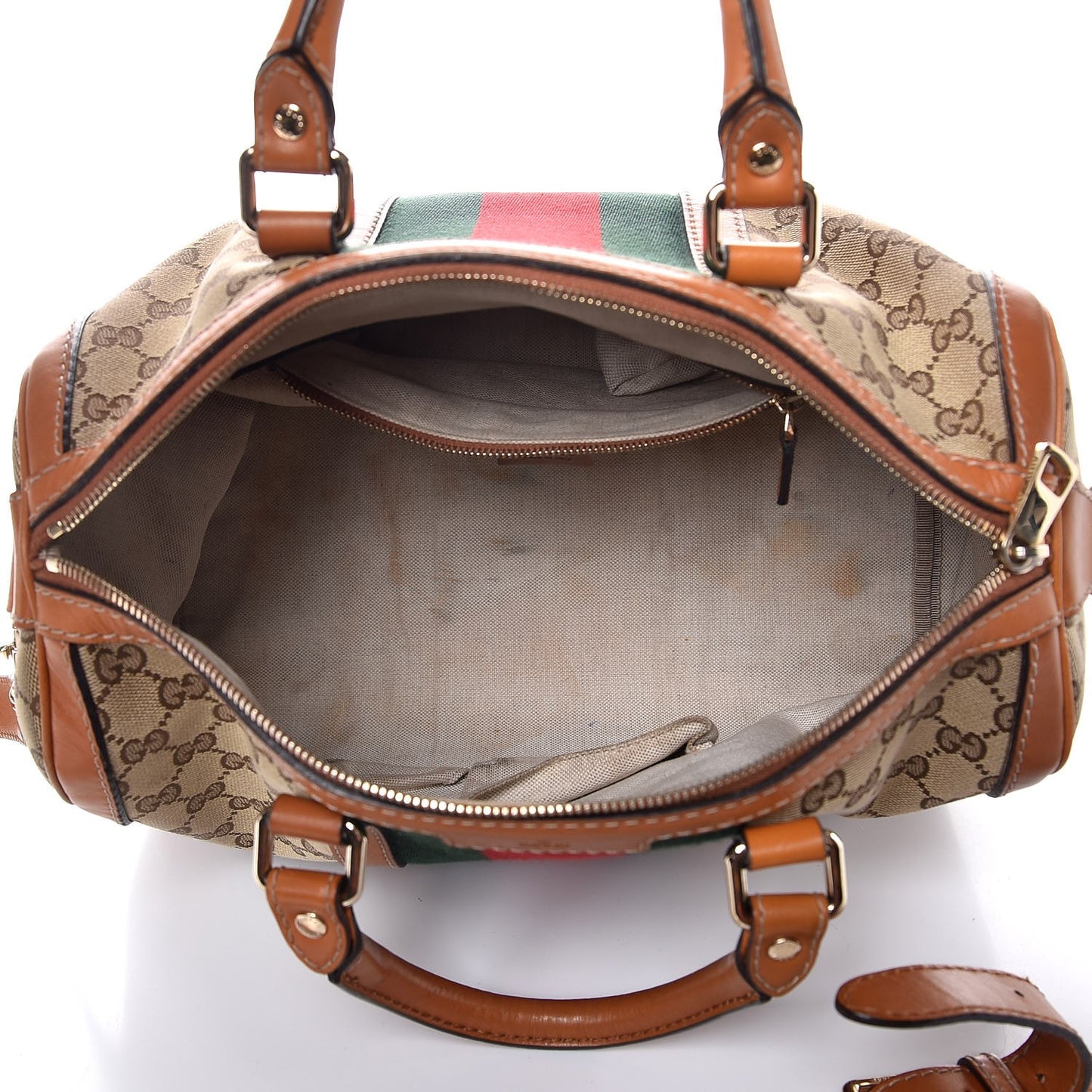 Monogram Vintage Web Medium Boston Tobacco