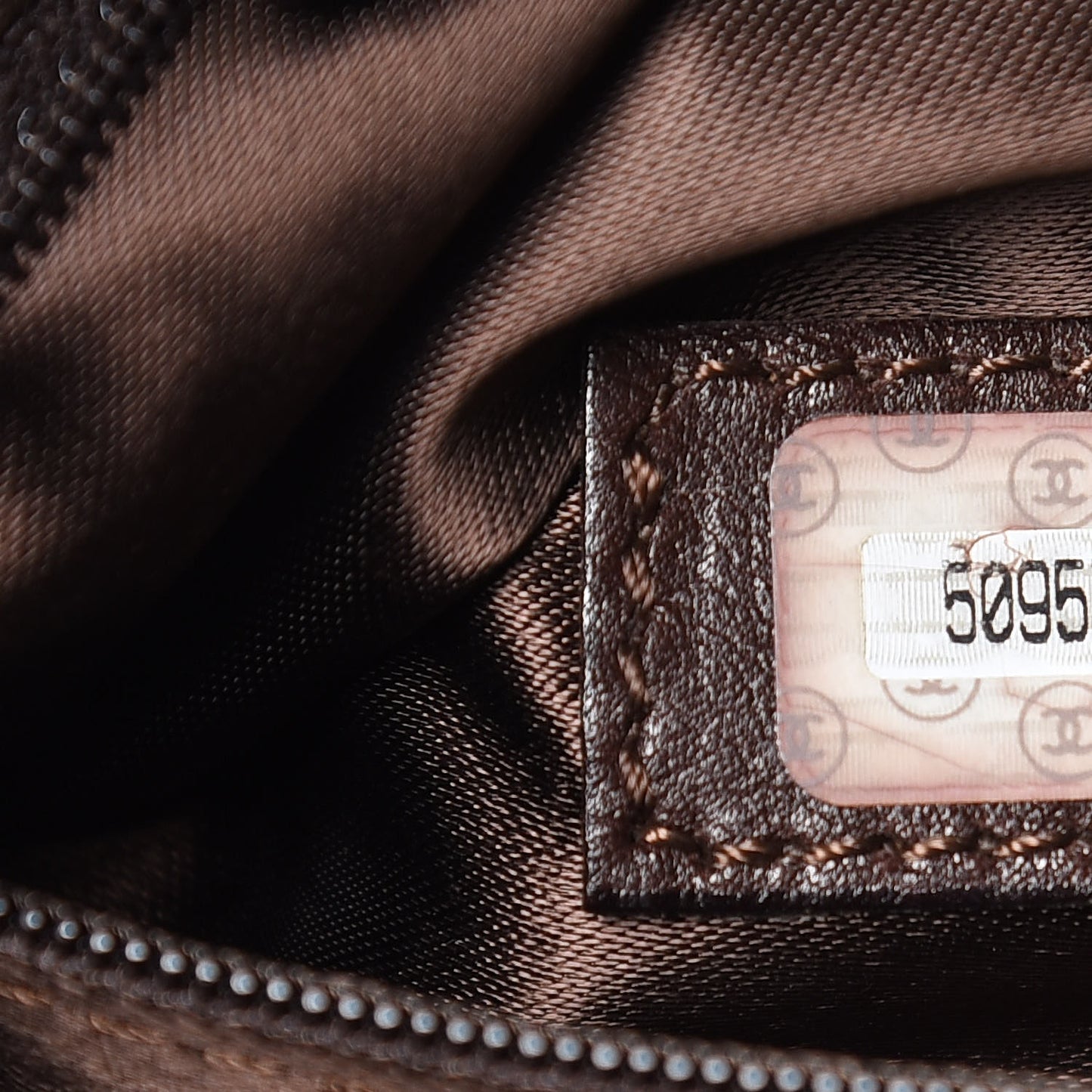 Suede Tortoise CC Drawstring Tote Brown