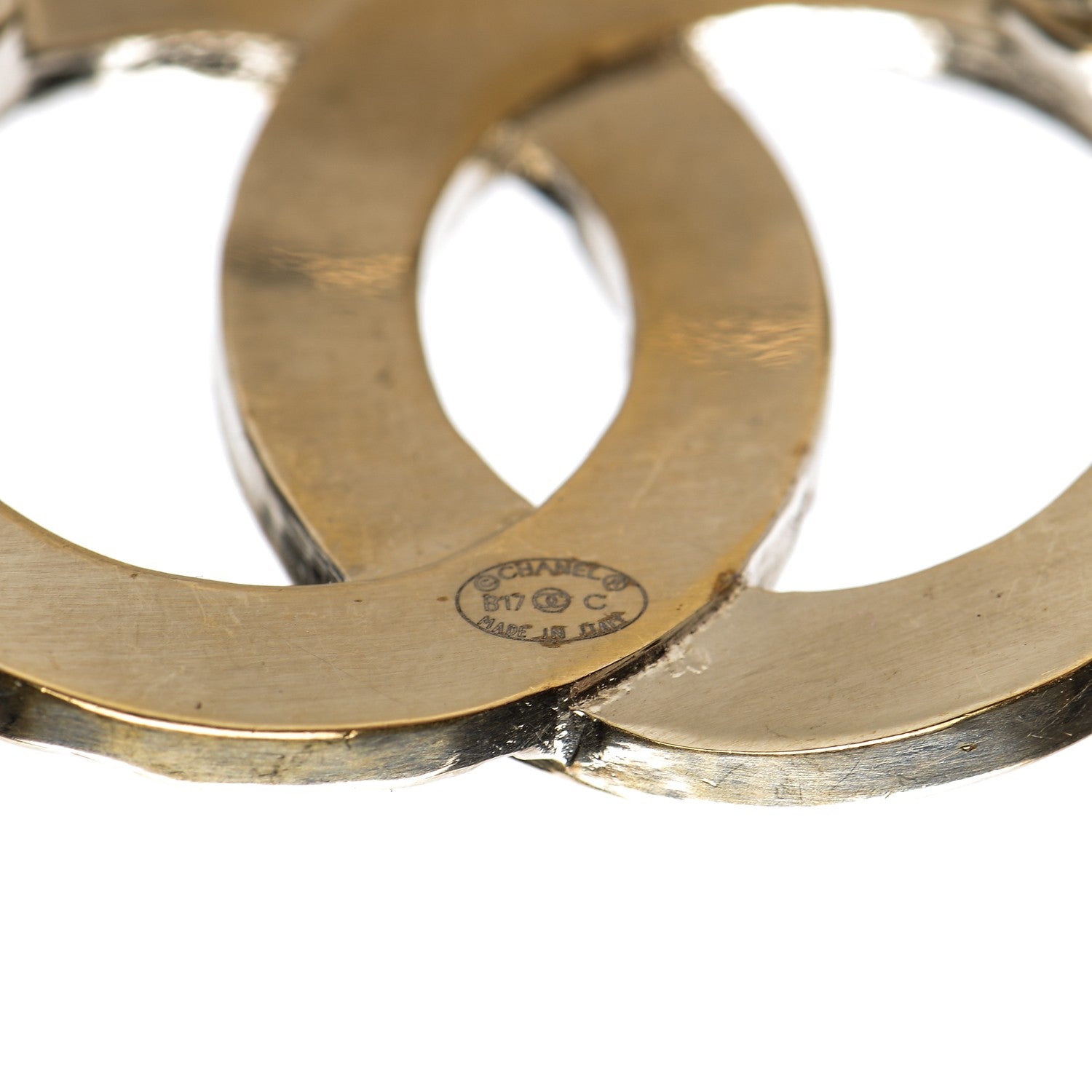 Chanel Crystal CC Brooch Gold 5 of 5