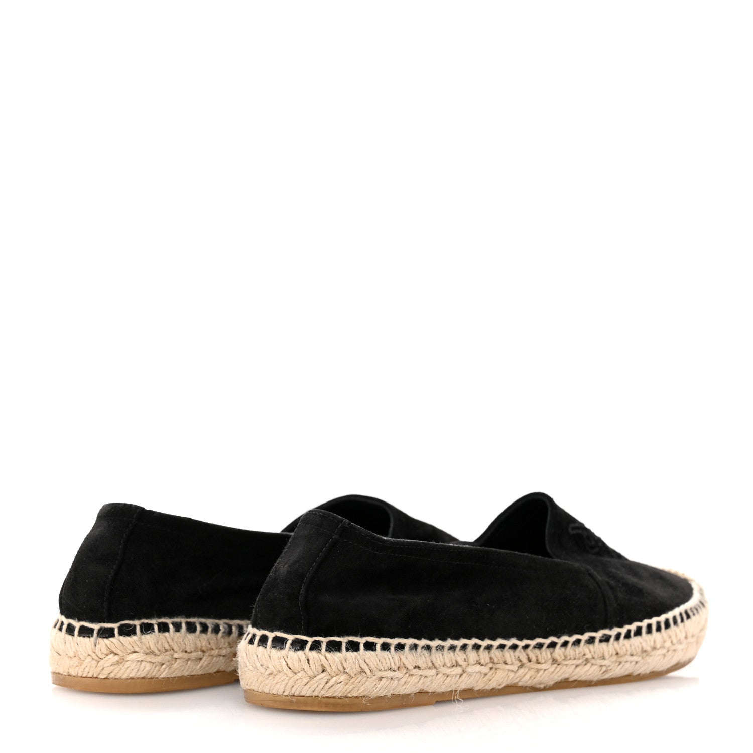 Saint Laurent Suede Monogram Espadrilles 36.5 Black 5 of 8