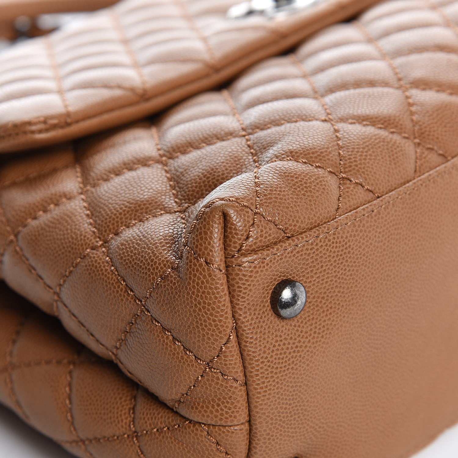 Chanel Caviar Quilted Medium Coco Handle Flap Camel 8 of 11