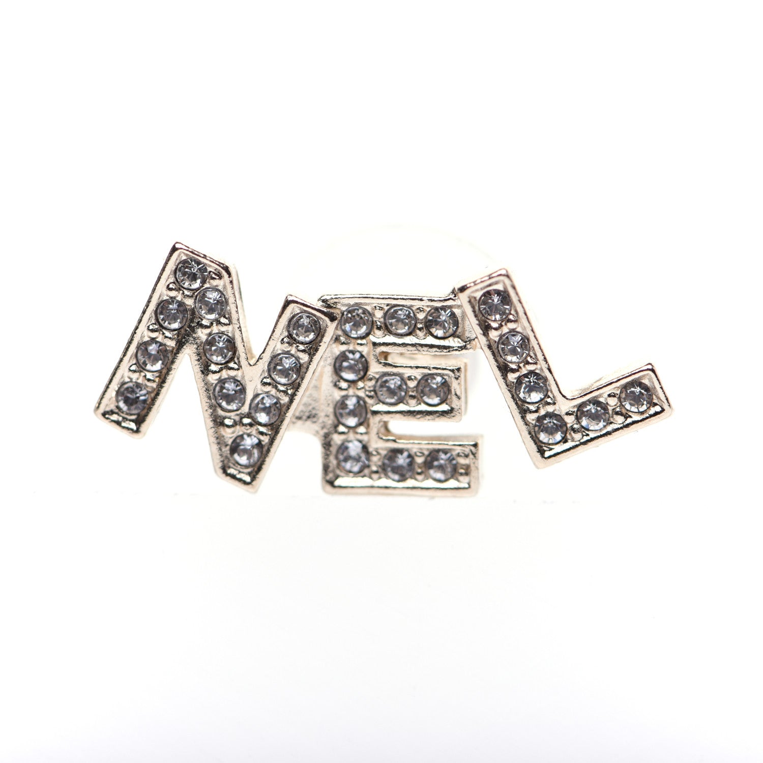 Chanel Crystal Pearl Signature Stud Earrings Gold 8 of 9