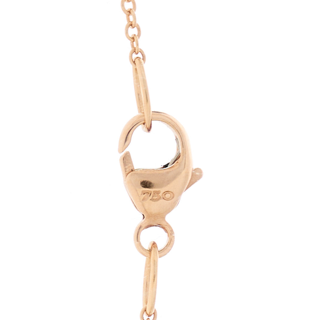 David Yurman 18K Rose Gold Diamond Morganite 7mm Petite Chatelaine Pave Bezel Pendant Necklace 3 of 4