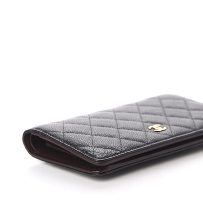 Chanel Caviar Quilted Yen Wallet Black 6 of 11
