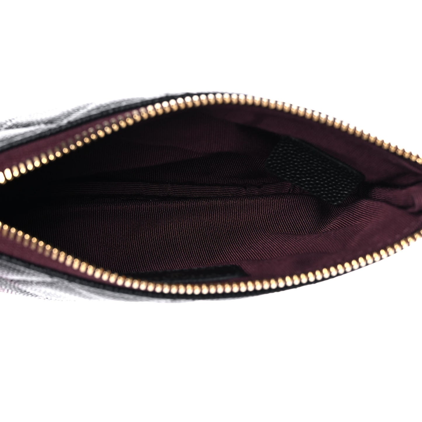 Caviar Quilted Small Cosmetic Case Black