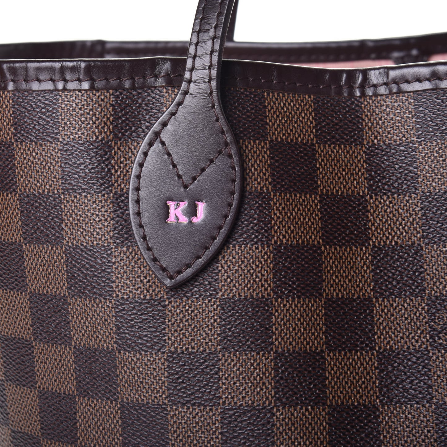 Damier Ebene Neo Neverfull MM Rose Ballerine