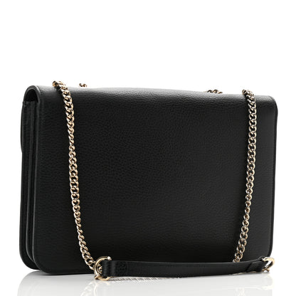 Gucci Dollar Calfskin Interlocking G Shoulder Bag Black 3 of 10