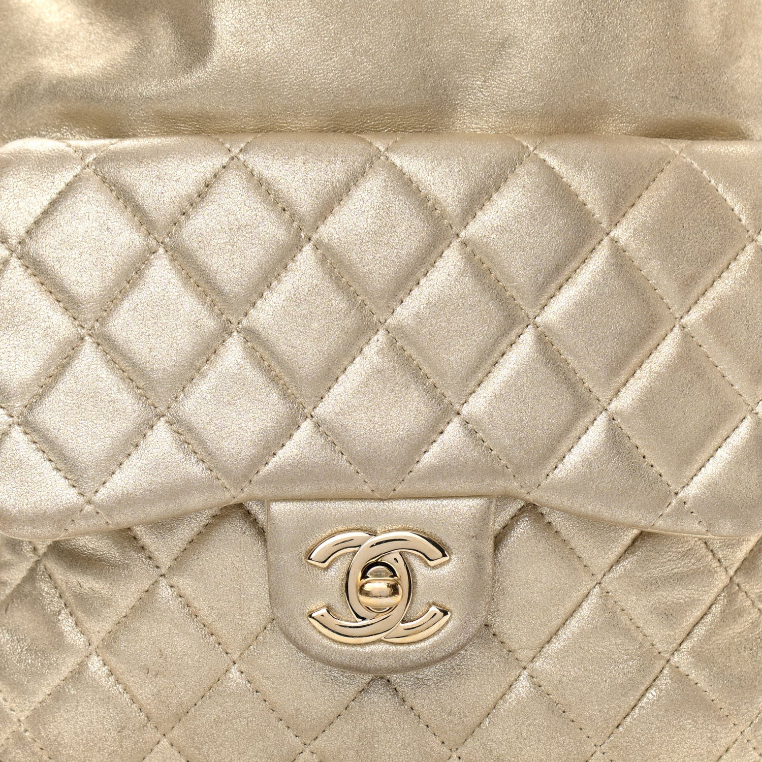 Chanel Metallic Lambskin Quilted Small In Seoul Backpack Light Gold 7 of 10