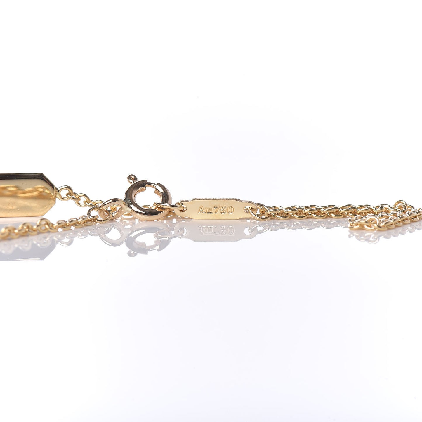 18K Yellow Gold Small Tag Chain Bracelet