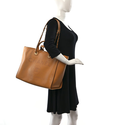 Chanel Calfskin Medium Deauville Tote Brown 2 of 9