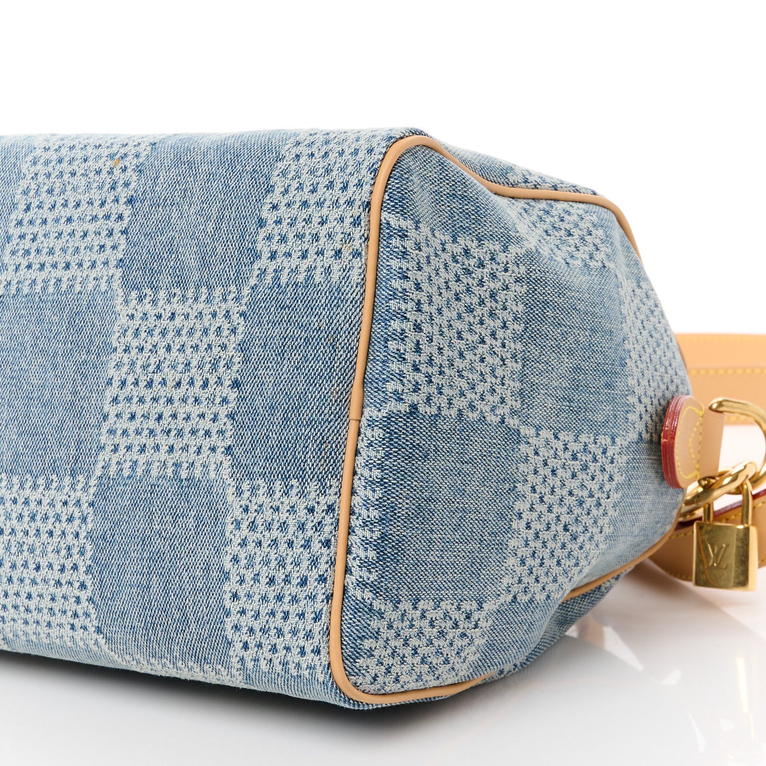 Louis Vuitton Damier Denim 3D Speedy Bandouliere 25 Bleu 1526577