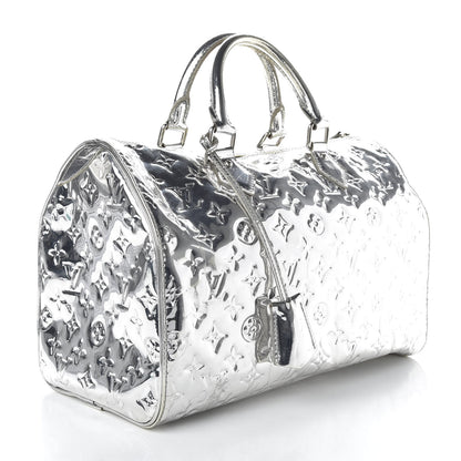Louis Vuitton Monogram Miroir Speedy 35 Silver 3 of 10