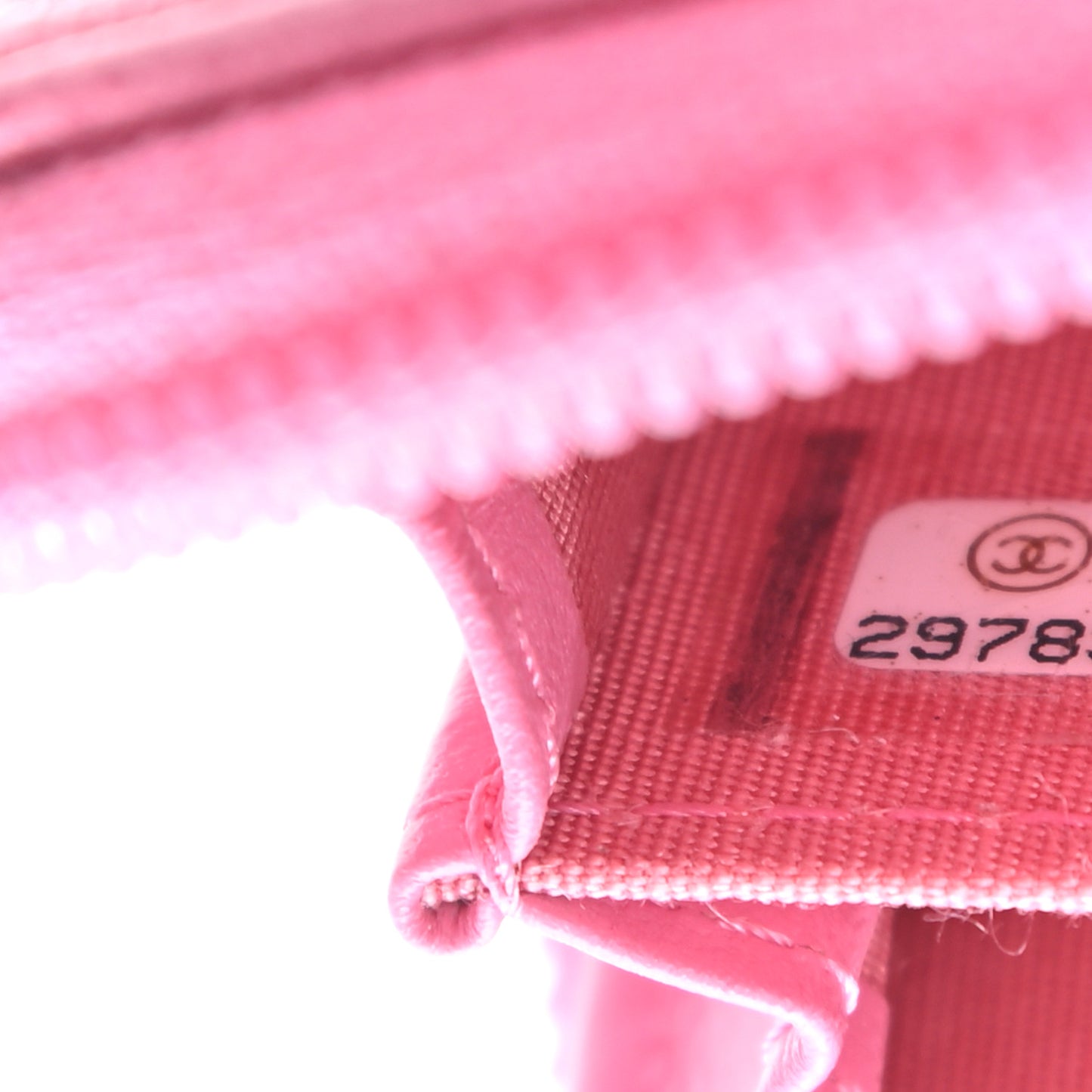 Caviar Chevron Quilted Boy Zip Around Coin Purse Wallet Dark Pink