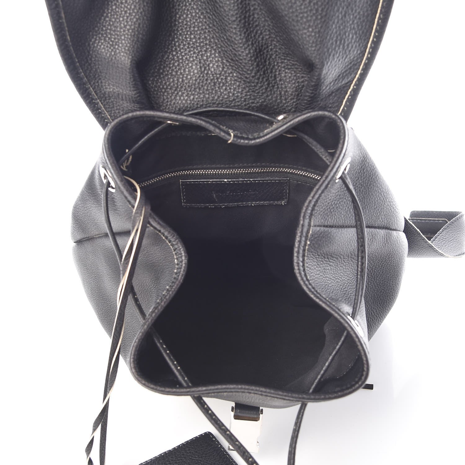 Balenciaga Veau Classic Silver Hardware Traveler Backpack Black 5 of 7