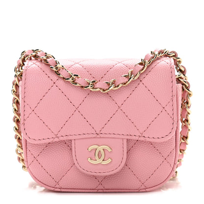 Chanel Caviar Quilted Mini Clutch With Chain Pink 1 of 12