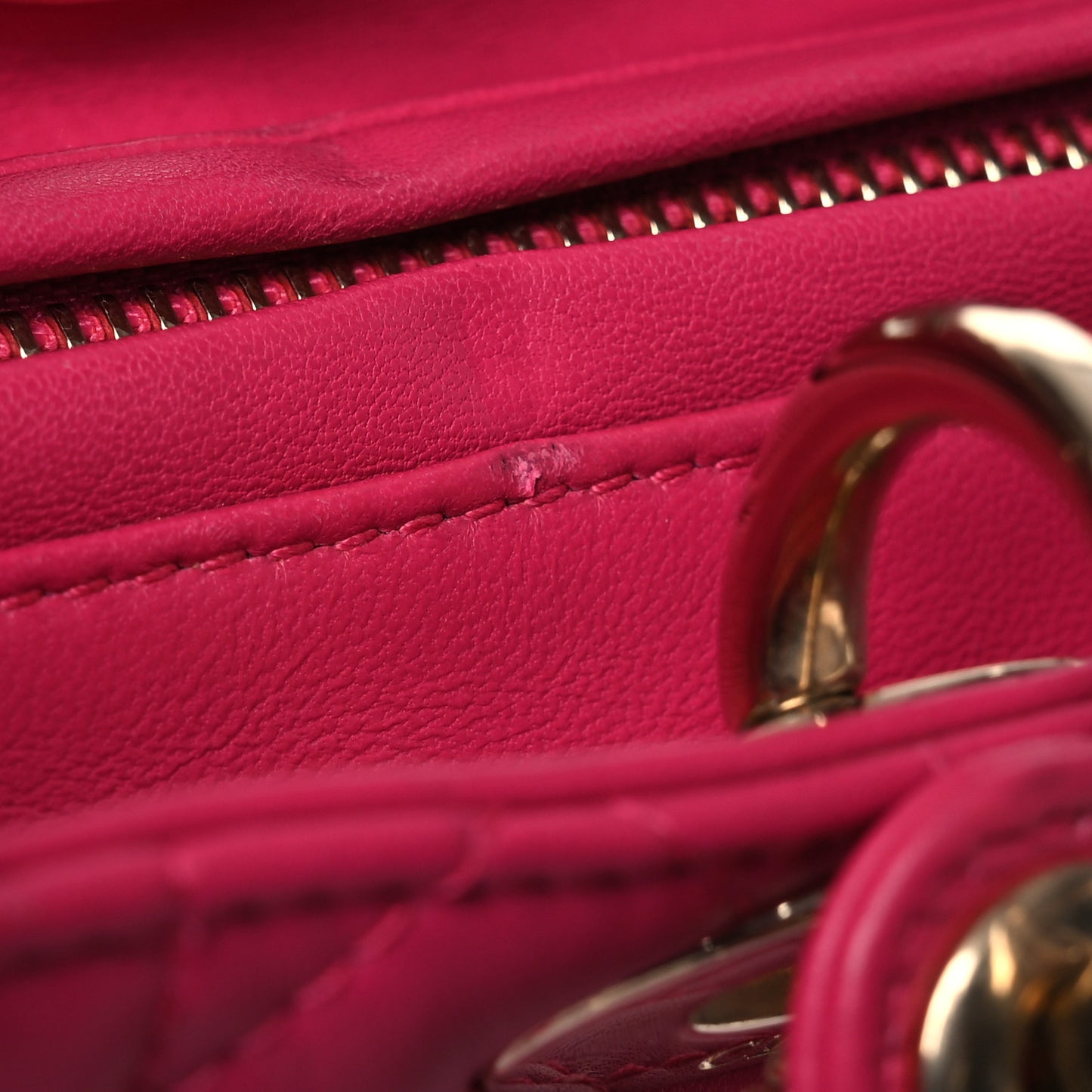 Lambskin Cannage Large Lady Dior Pink