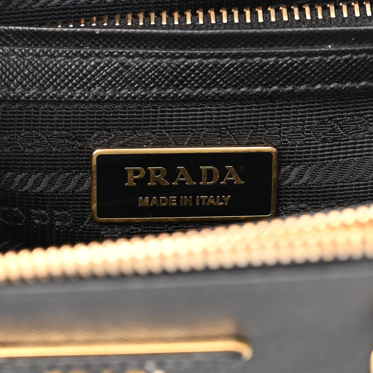 Saffiano Lux Mini Galleria Double Zip Tote Black