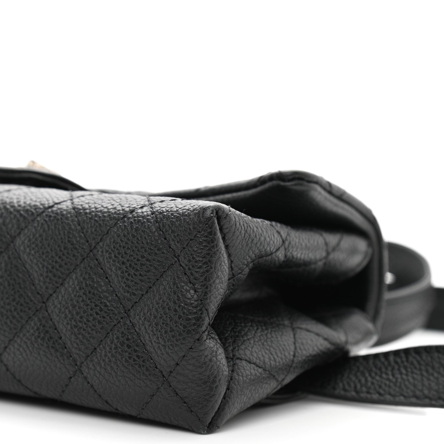Chanel Grained Calfskin Quilted 2.55 Reissue Flap Belt Bag Clutch Black 10 of 10