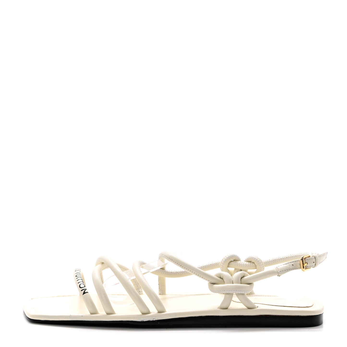 Lambskin Nova Flat Sandals 38.5 White