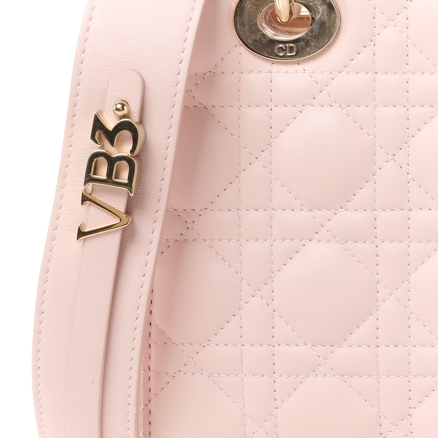 Christian Dior Lambskin Cannage Small My ABCDior Lady Dior Pink 9 of 15