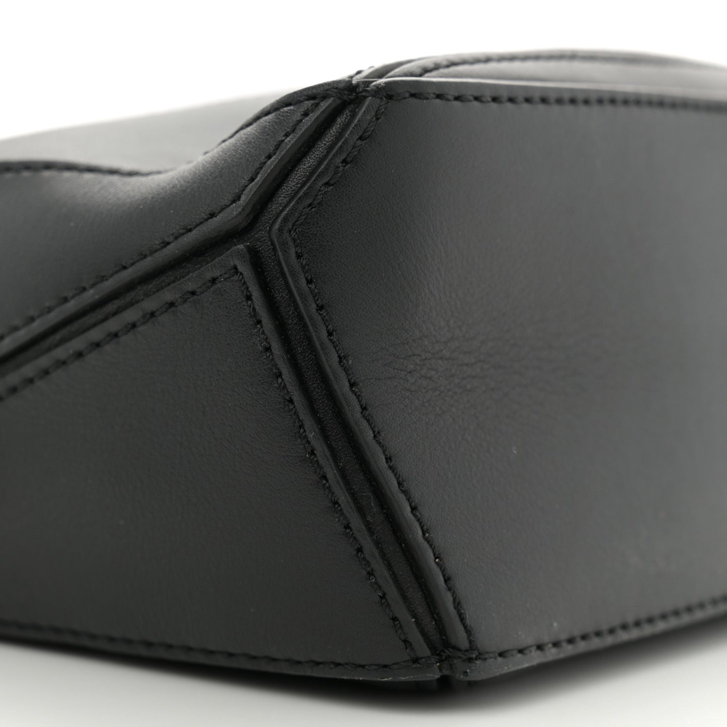Calfskin Mini Woven Puzzle Bag Black