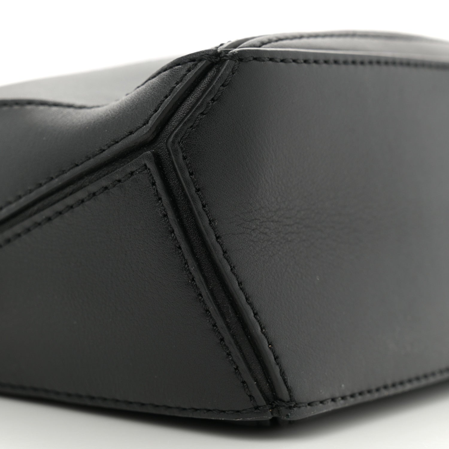 Loewe Calfskin Mini Woven Puzzle Bag Black 9 of 10