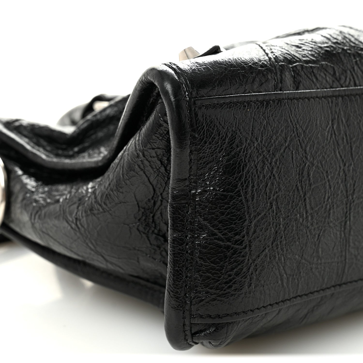 Balenciaga Agneau Arena Silver Hardware Small Le City Black 8 of 9
