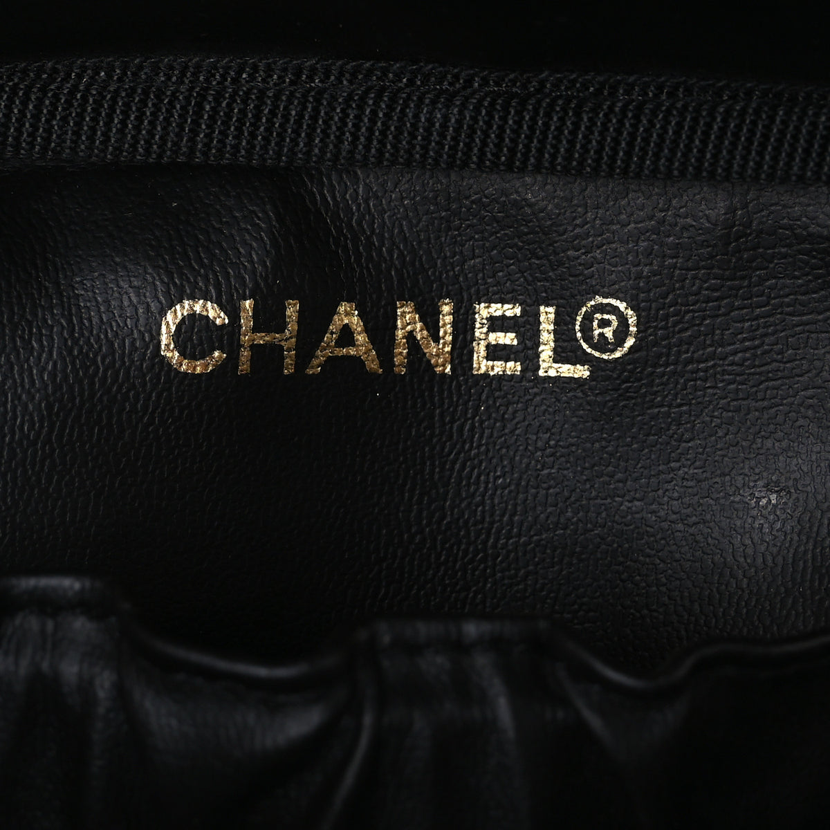 Chanel Lambskin Vanity Cosmetic Bag Black 6 of 10