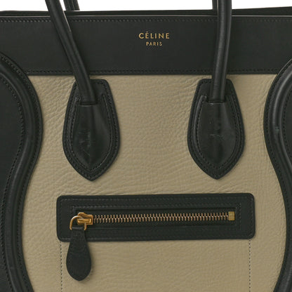 Celine Elephant Calfskin Micro Tri-Color Luggage Chalk 8 of 12
