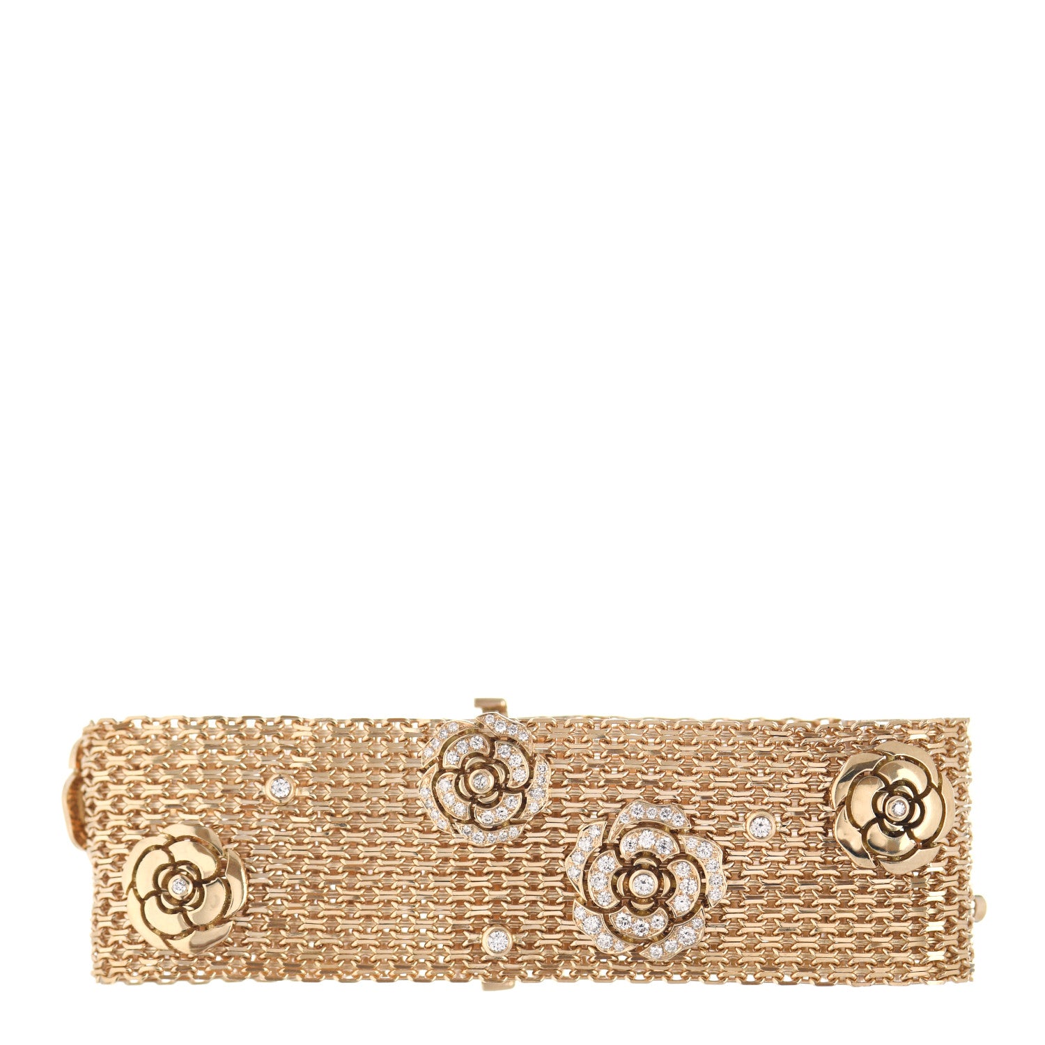 Chanel 18K Yellow Gold Diamond Impression de Camelia Bracelet 1 of 5