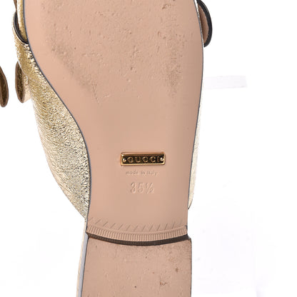 Gucci Galassia Womens GG Marmont Fringe Slippers 35.5 Platino 11 of 12