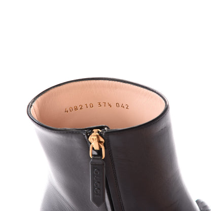 Gucci Malaga Kid GG Marmont Fringe 75mm Ankle Boots 37.5 Black 8 of 9