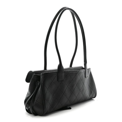 Chanel Grained Calfskin Stitched Urban Essentials Small Shopping Bag Black 3 of 10