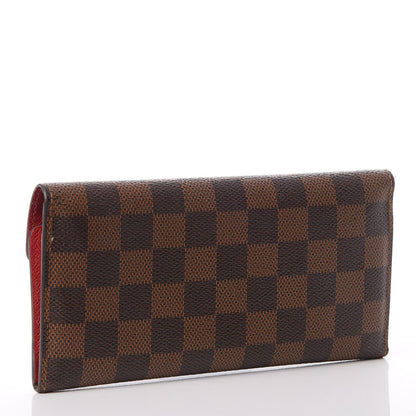Louis Vuitton Damier Ebene Josephine Wallet Red 3 of 17