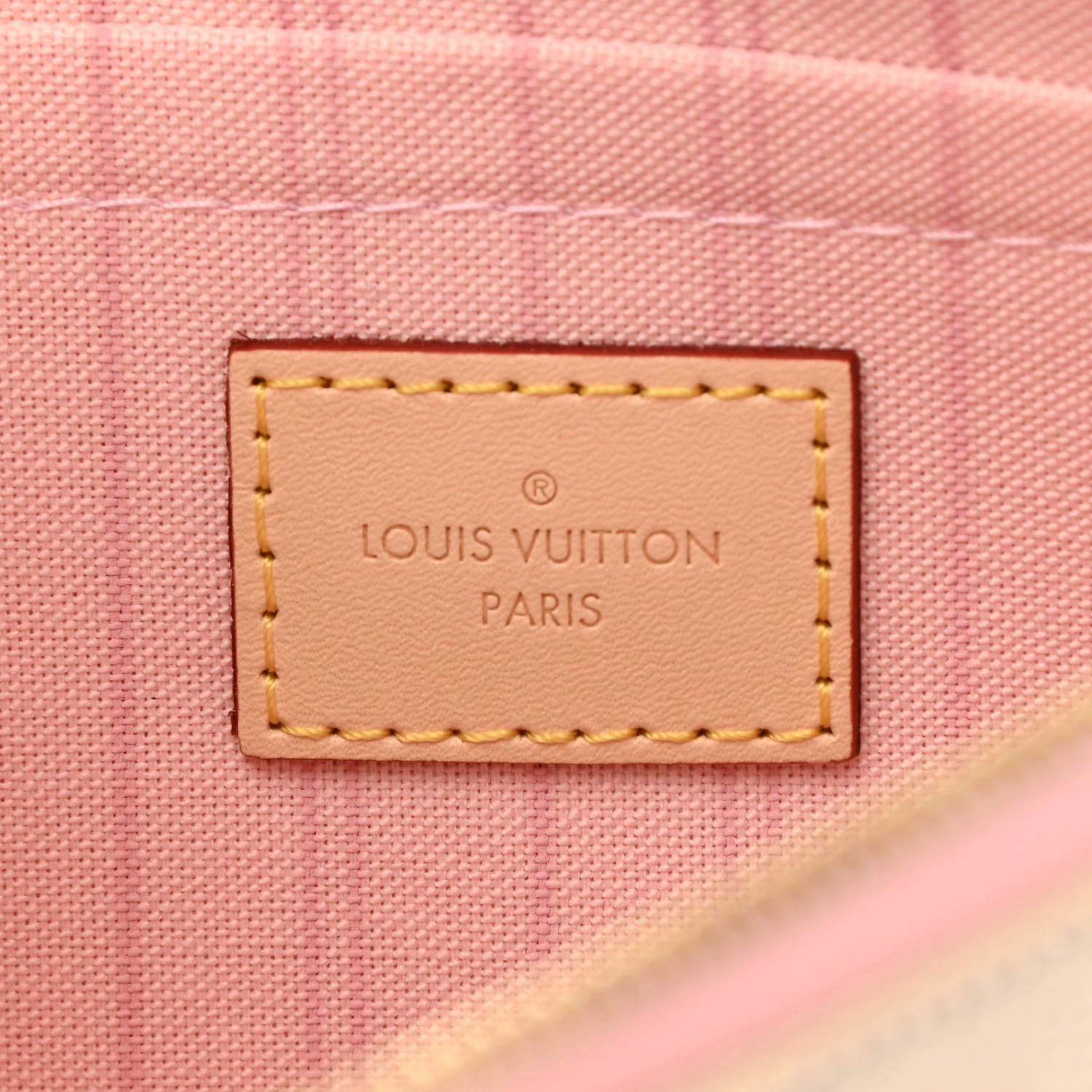 Louis Vuitton Damier Azur Neverfull MM GM Pochette Rose Ballerine 6 of 6
