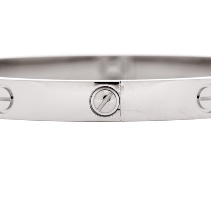 Cartier 18K White Gold LOVE Bracelet 19 4 of 9