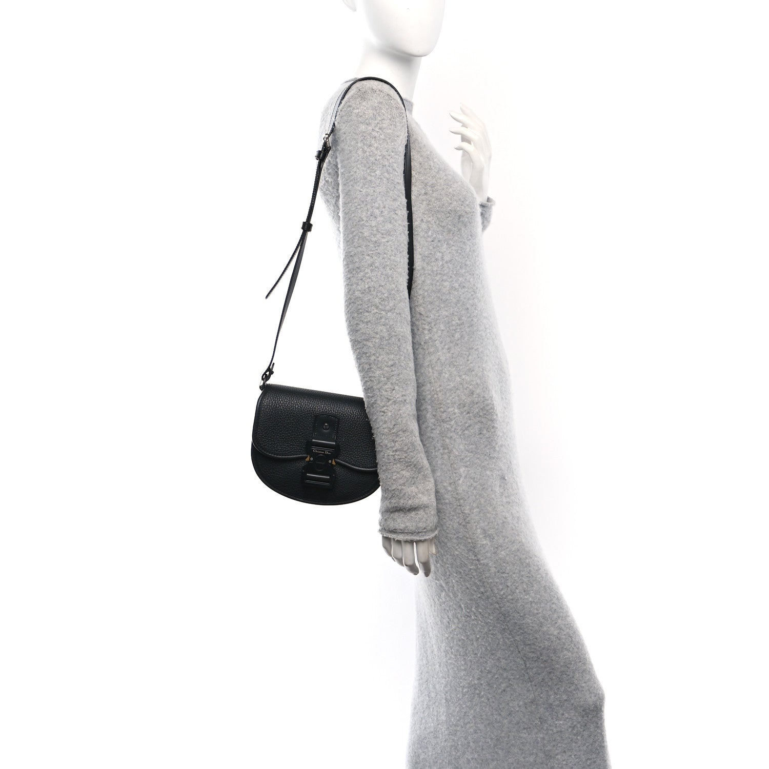 Christian Dior Grained Calfskin Mini Gallop Bag With Strap Black 2 of 9