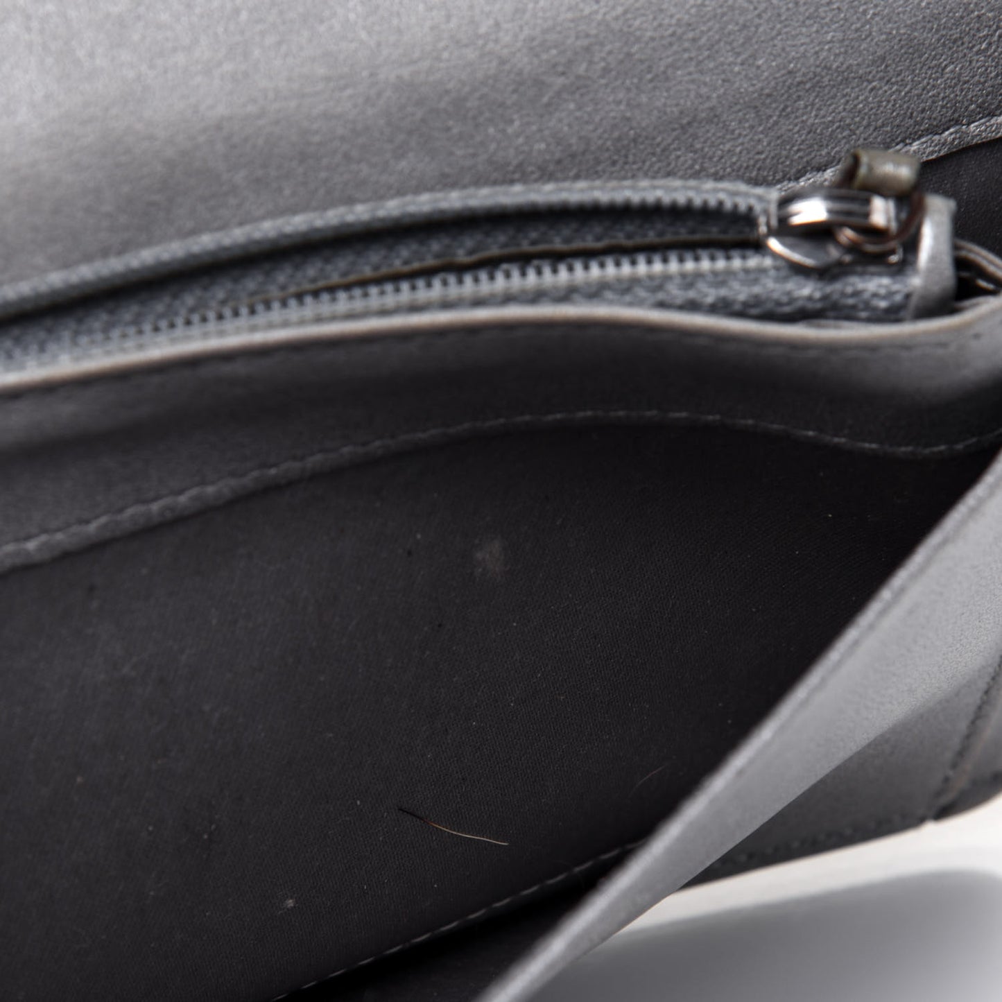 Lambskin Camellia Embossed Yen Wallet Black