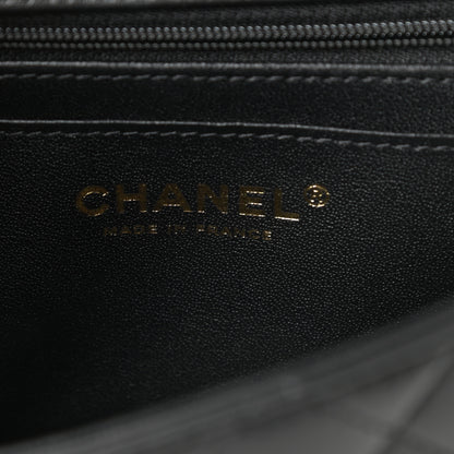 Chanel Lambskin Quilted Mini Top Handle Rectangular Flap Black 6 of 12