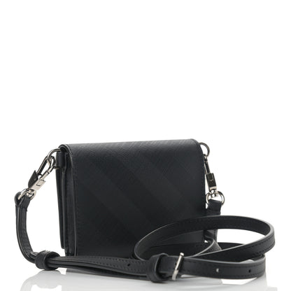 Burberry London Check Small Wallet With Strap Dark Charcoal 2 of 9