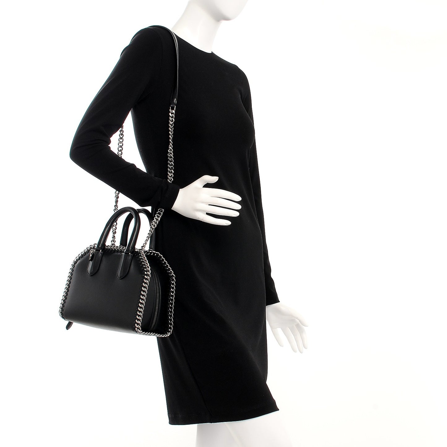 Eco Alter Nappa Mini Falabella Box Top Handle Bag Black