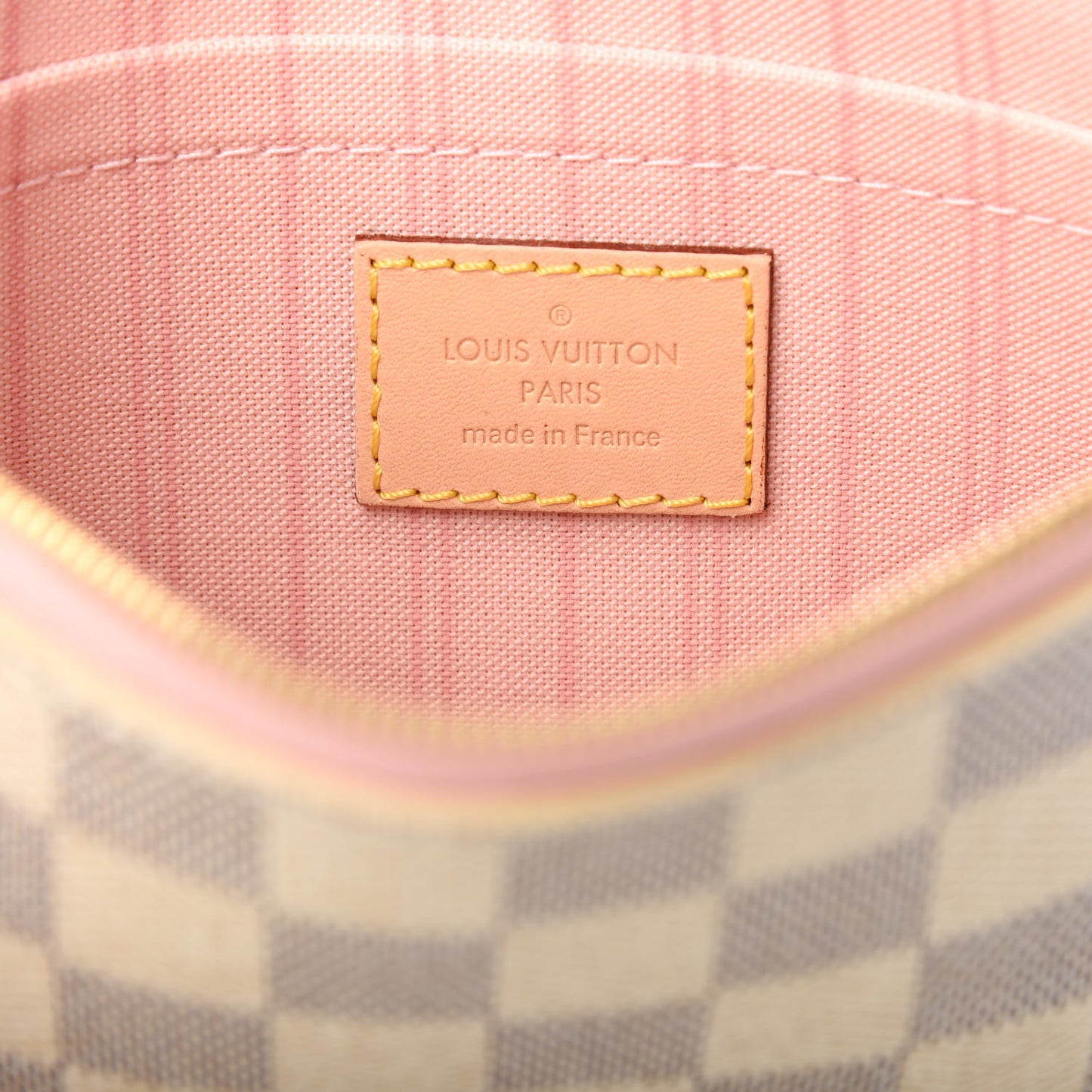 Damier Azur Neverfull MM GM Pochette Rose Ballerine