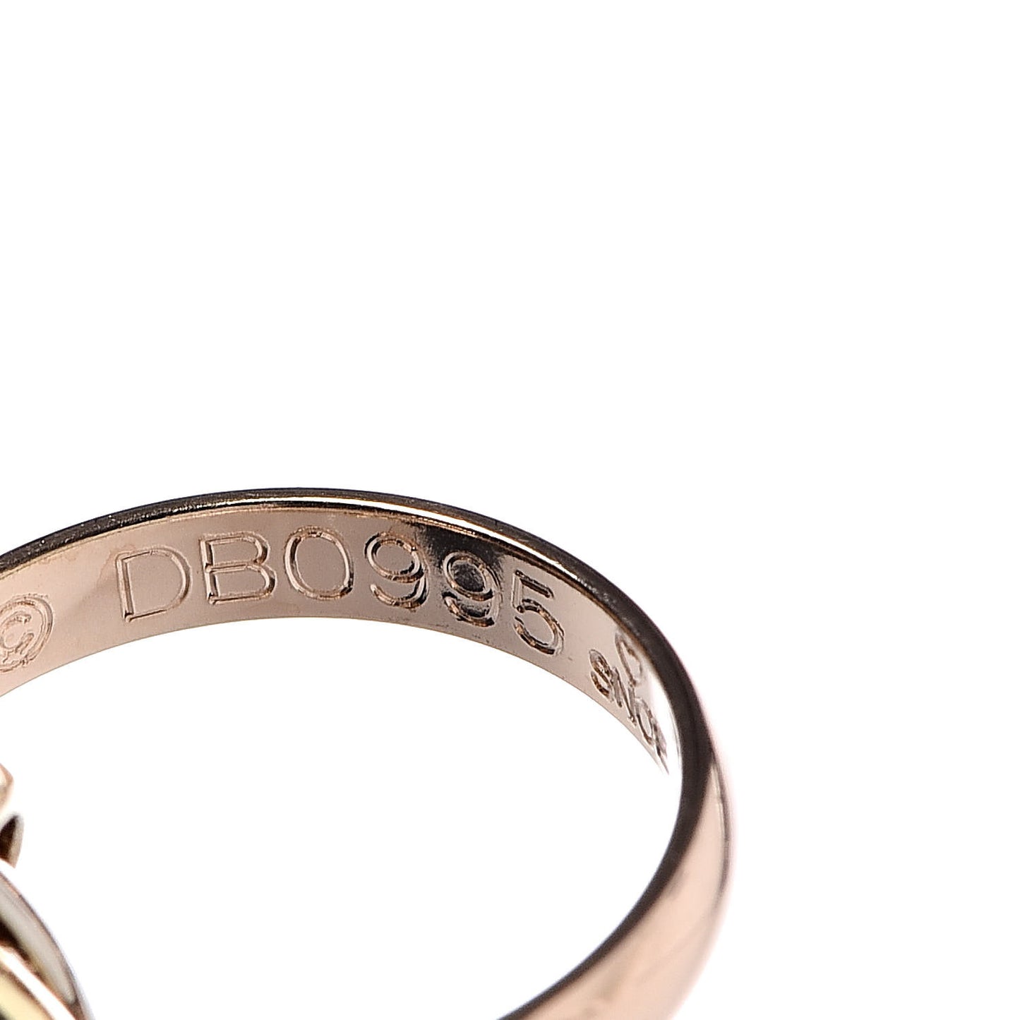 18K Pink Yellow White Gold Trinity Charm Bracelet