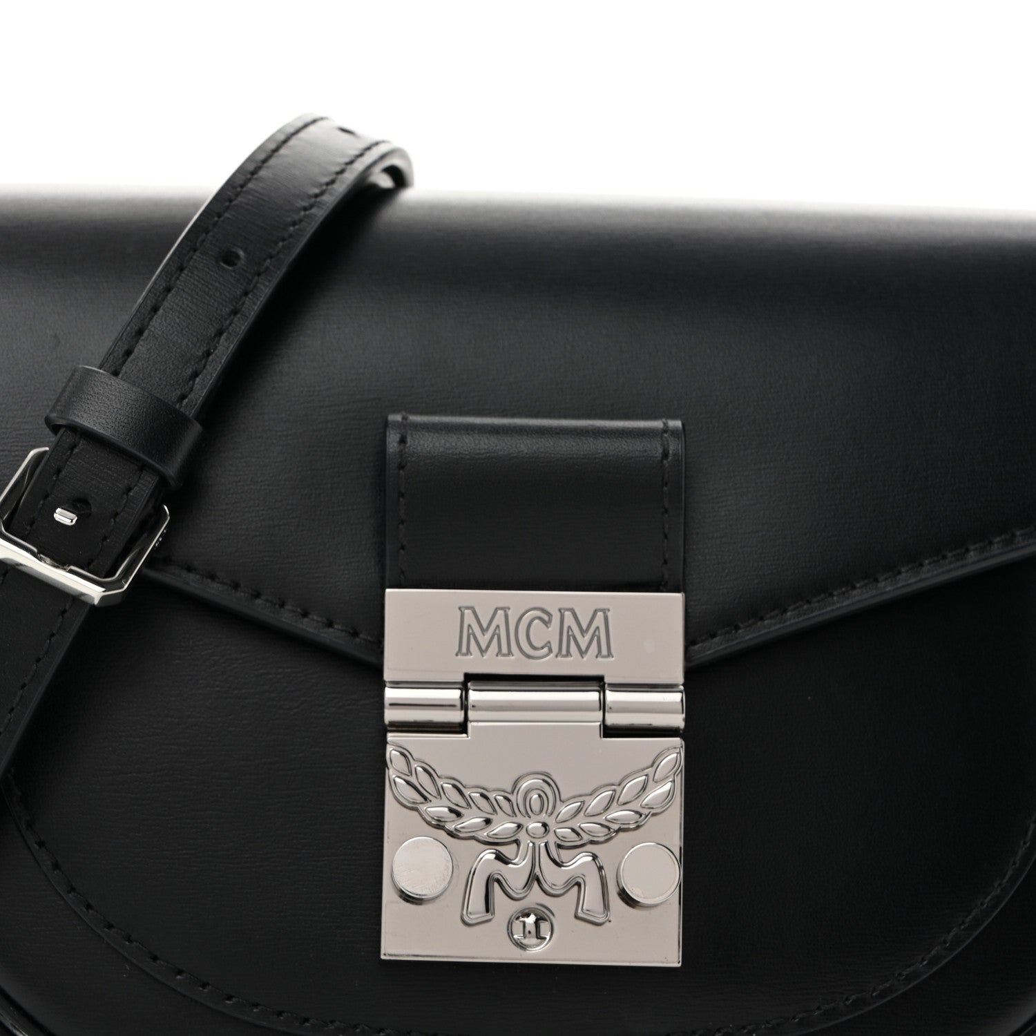 MCM Calfskin Mini Patricia Belt Bag Black 8 of 13