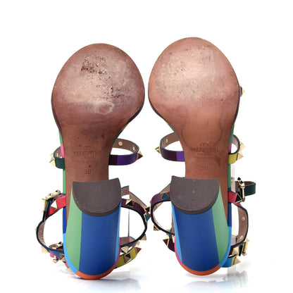 Valentino Garavani Calfskin 1973 Rockstud 90mm City Sandals 36 Multicolor 7 of 9