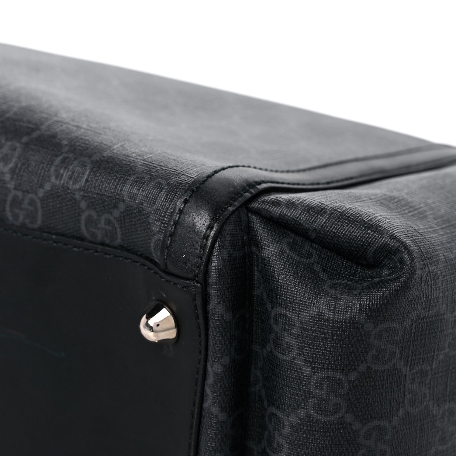 Gucci GG Supreme Monogram Web Messenger Diaper Bag Black Grey 12 of 23