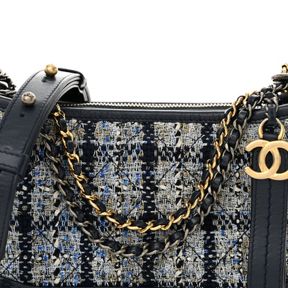Chanel Tweed Calfskin Medium Gabrielle Hobo Blue Blue 8 of 11
